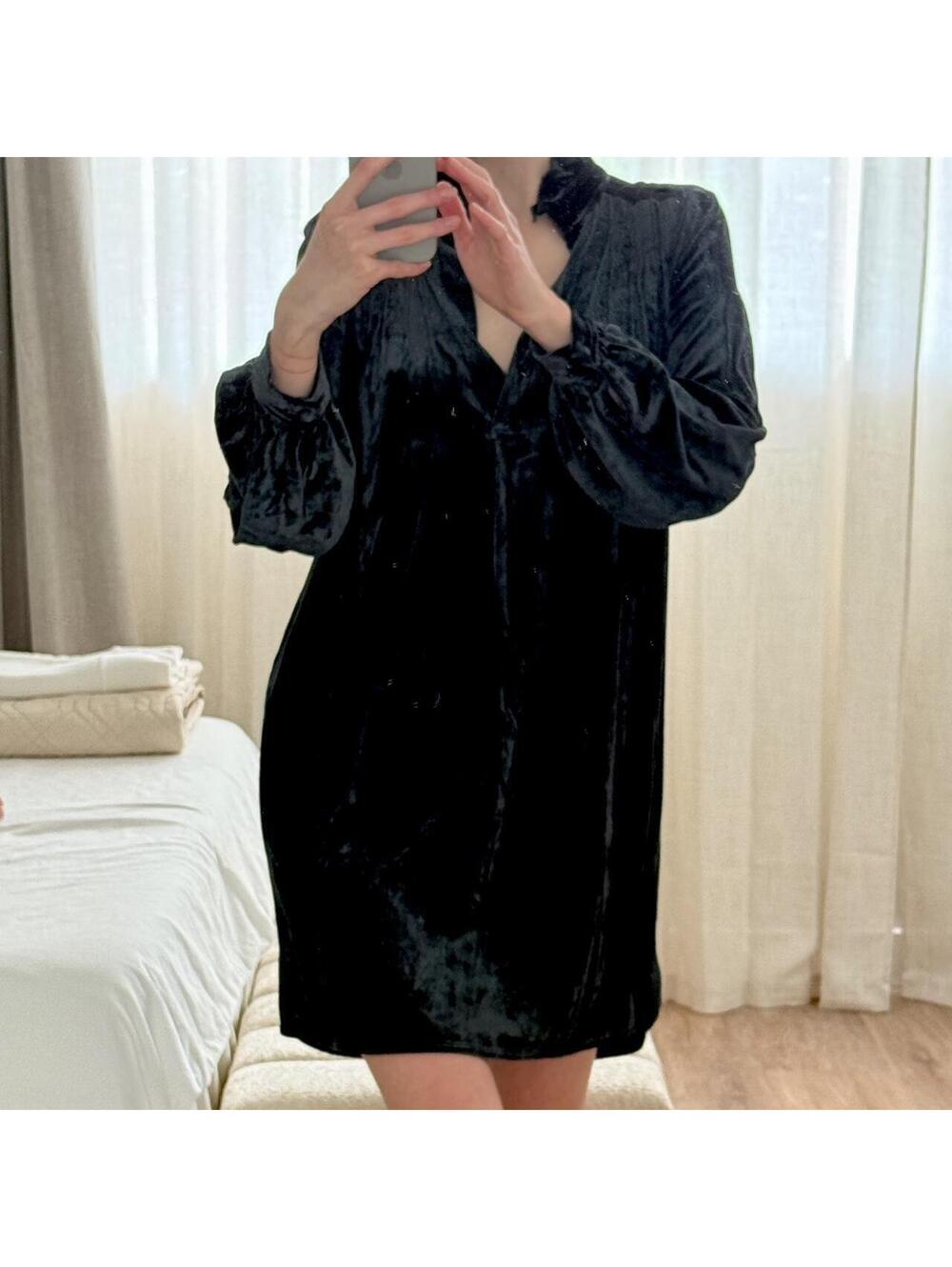 Derek Lam dark green velvet dress